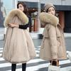Winter 2025 Thickened Cotton Clothes Women's Fashion Versatile Women's Fleece Jacket with Fur Collar
