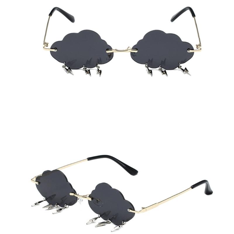 Okulary Przeciwsłoneczne Chmurki Z Błyskawicami Frędzle Okulary Chmurki UV400y Okulary Przeciwsłoneczne Damskie Polaryzacyjne Ochrona UV