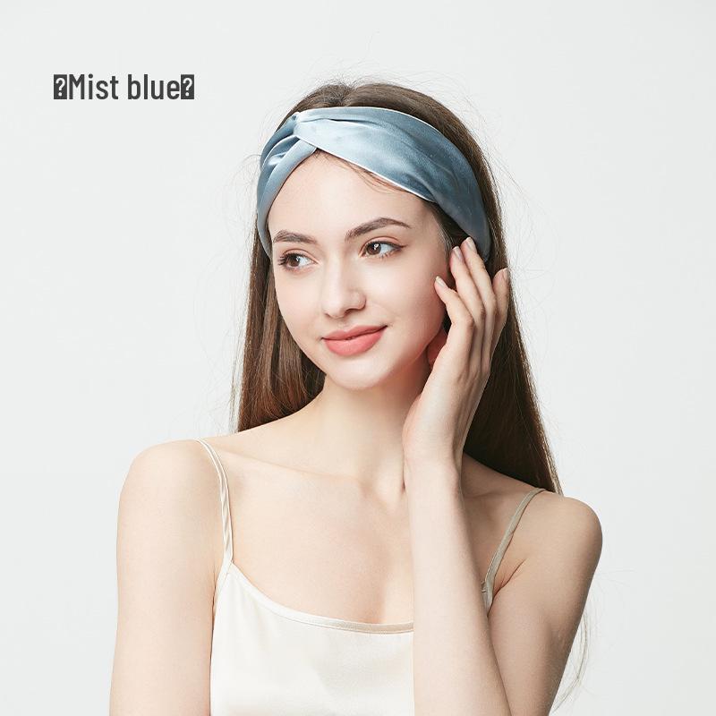 19 Momme Double Layer Silk Headband - 100% Mulberry Silk Hairband for Women, Perfect for Face Washing and Hair Styling