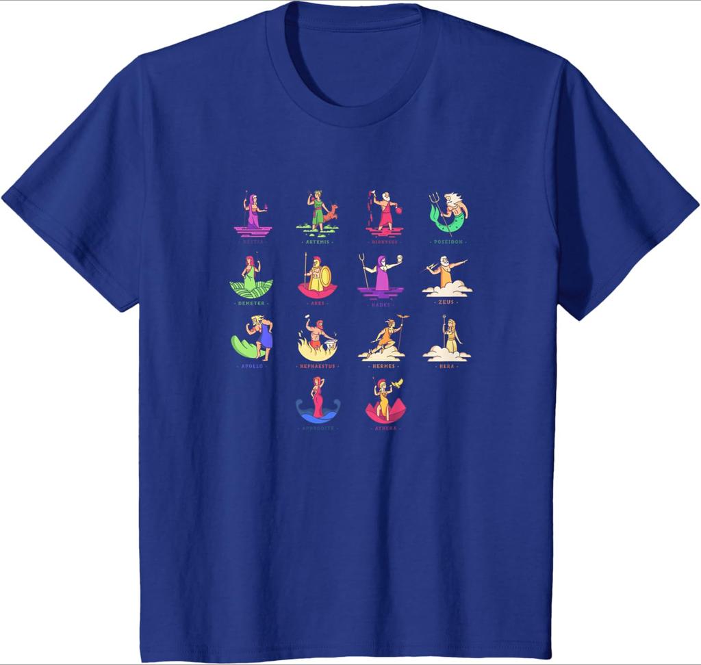 Greek Mythology GodsGods of Greece  design100 cotton summer casual Oneck short sleeve printed Unisexs Tshirt