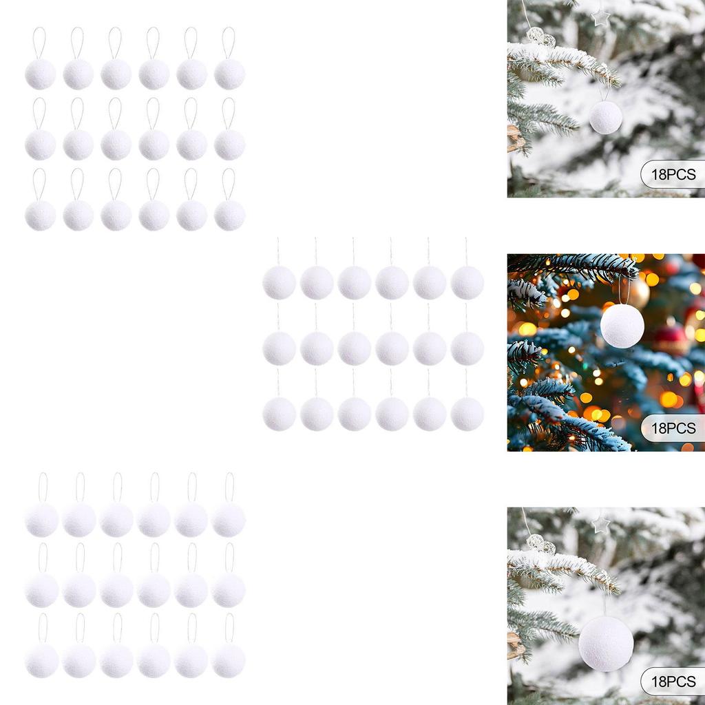18pcs Christmas Ball Ornaments Hanging Ornaments Christmas Decorations Christmas