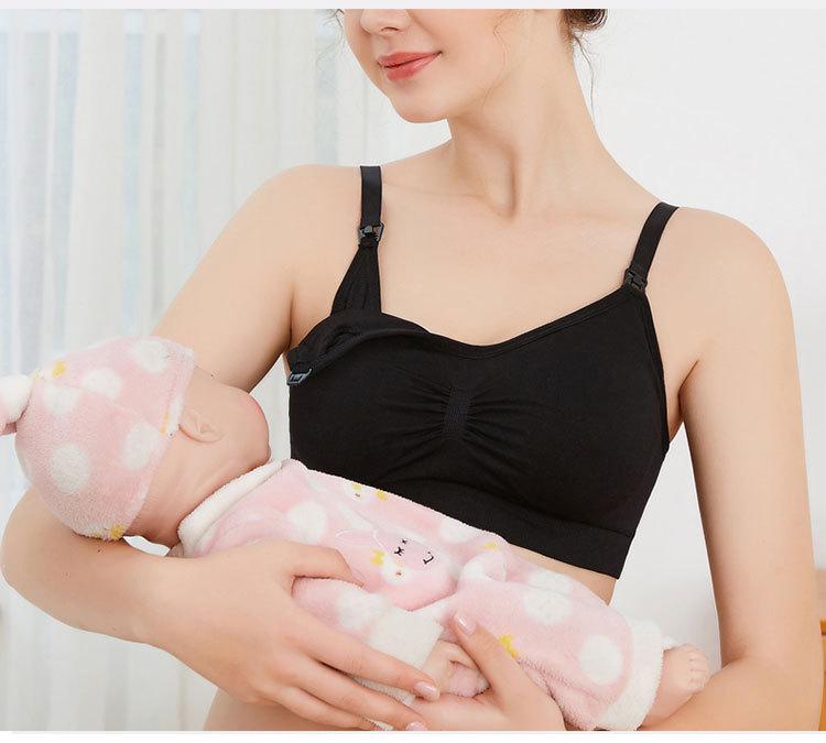 Hands-Free Wireless Nursing & Pumping Bra with Top-Open Buckle