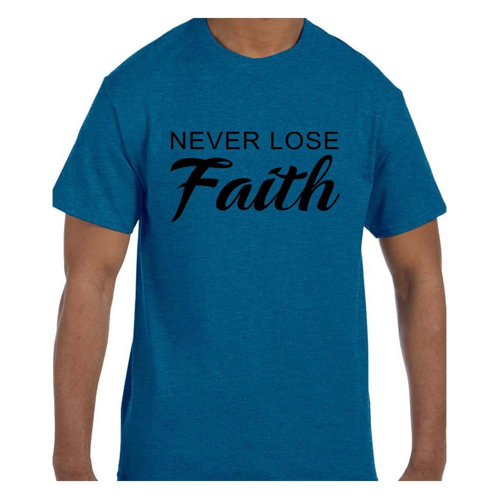 Christian Religious Faith Jesus T shirt Never Lose Faith 2XL
