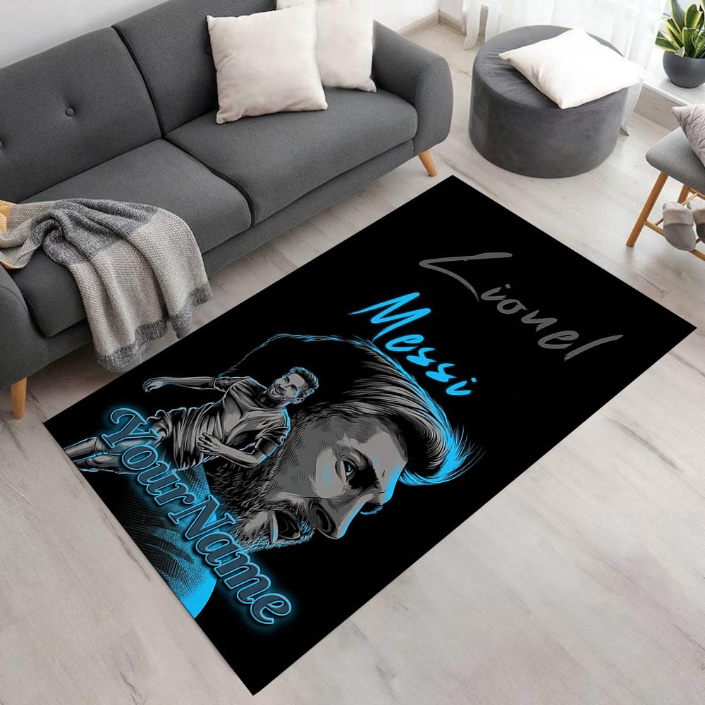 Messi Customize Your Name Carpet Perfect for Hallway Study room Entryway Bedrooms Anti-slip Rug Anime Office Decor