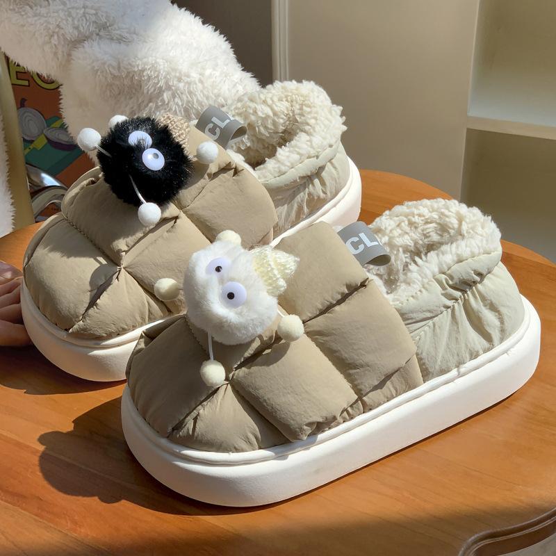 Dicksohlige Samt verdickte warme Baumwollschuhe Herbst und Winter Indoor Zuhause rutschfest Paar Baumwollpantoffeln externer Verschleiß