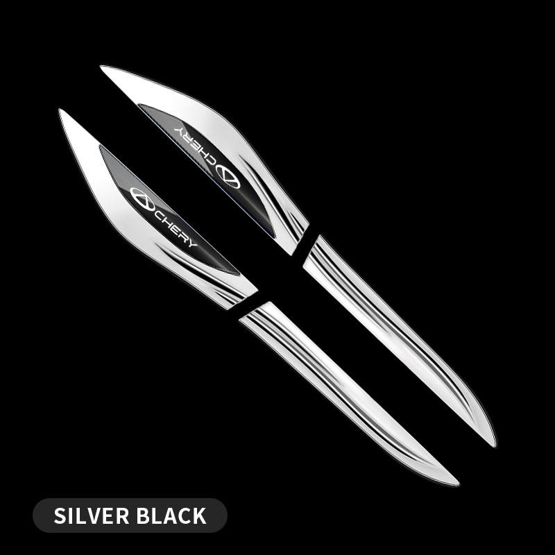 2pcs 3D PVC Metal Logo Side Fender Emblem Badge Sticker Decal for Chery TIGGO 2 3 4 5 7 Pro 8 3X A1 QQ Arrizo  LL2
