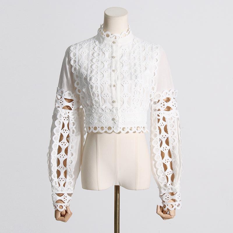 Damen Vintage Hofstil Spitze Prinzessin Ärmel Solide Langarm Top Langer Rock Anzug