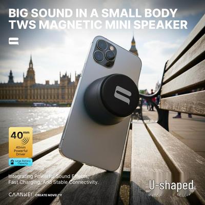 2025 High-Quality Wireless Magnetic Phone Holder & Mini Speaker Car Mount