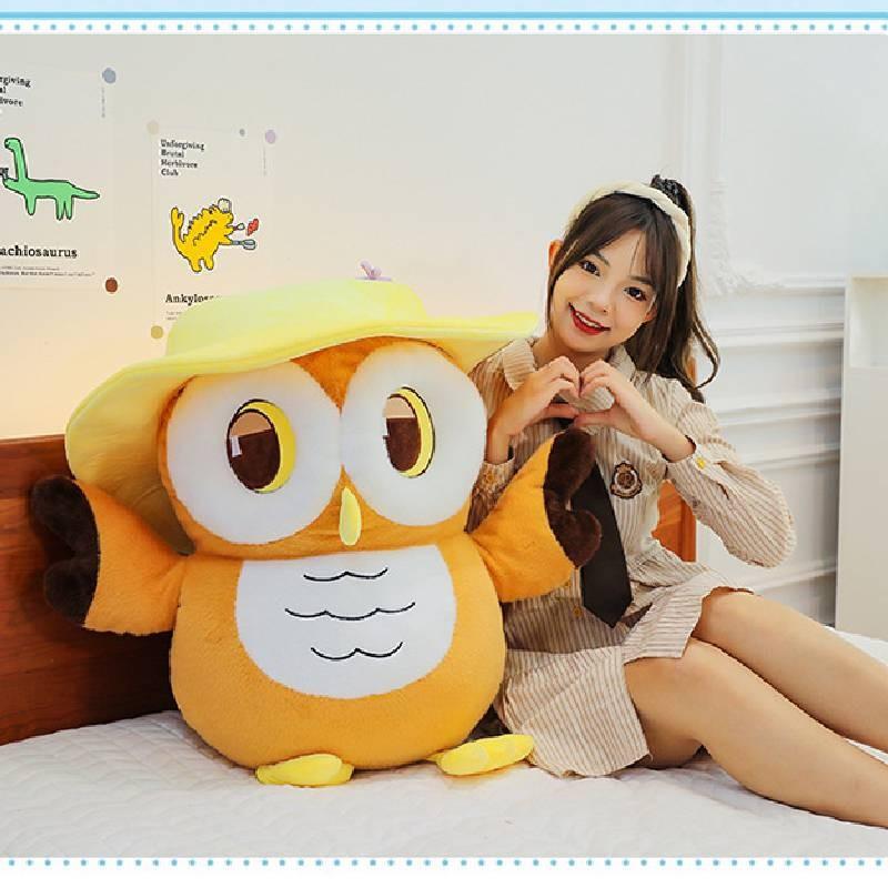 Eyed Big Owl Cartoon Plush Toys Cute Animal Doll Children Gifts Decorations