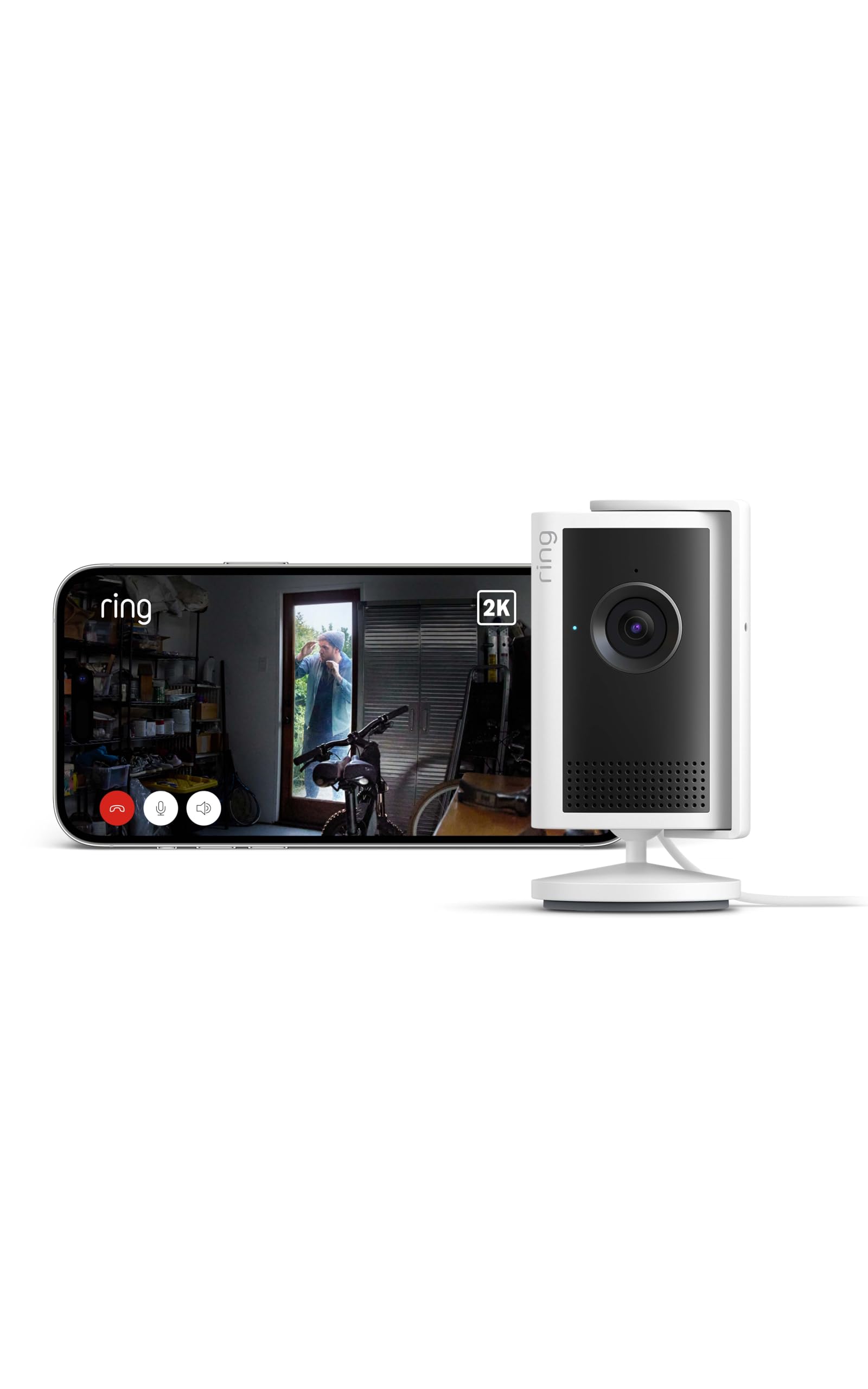 

Ring Indoor Cam Plus Indoor Security Camera 2K Wide-Angle Video 4x Zoom Motion Detection White