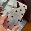 Acrylic Back TPU Bumper for Iphone 17 Pro 13 16 Plus XR Air XS Max 12 15 11 18 Pro Max 14 Black - and - White Hearts Hone Case Shockproof Cover
