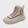 Women's High-Top Cotton Velvet Winter Sneakers, 2025 New Versatile White Athletic Shoes MX-5507
