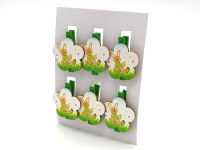 Wooden Clips Rabbit 6 Pcs 4