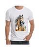 Mustang the Wild Horse Art T-Shirt for Men Apparel