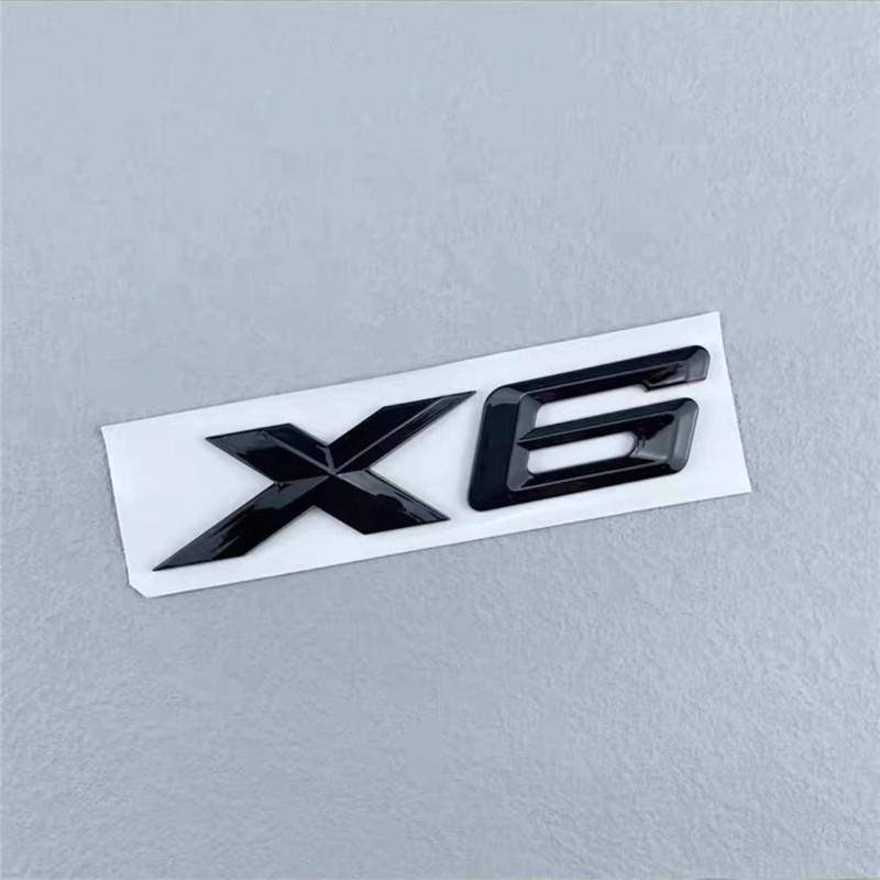3D ABS Black Chrome Car Letters Rear Trunk Emblem Badge X1 X2 X3 X4 X5 X6 X7 Logo For BMW E70 E53 F15 G05 Decals Sticker Styling