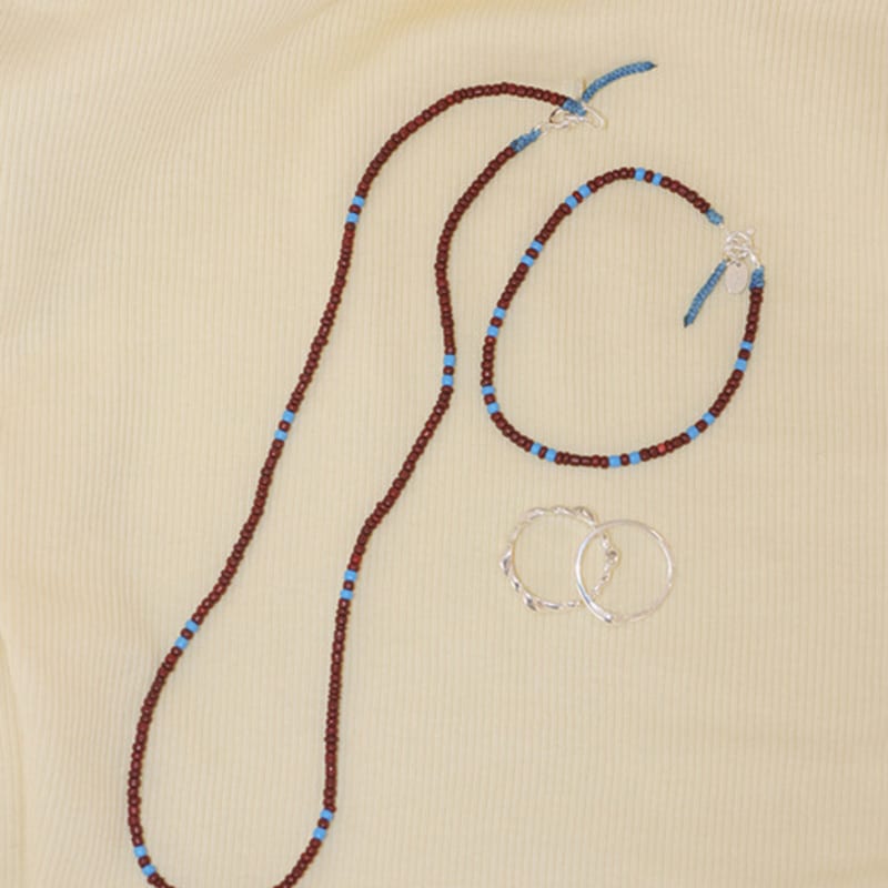 Modernlike Silver 925 Single Loop Bead Necklace