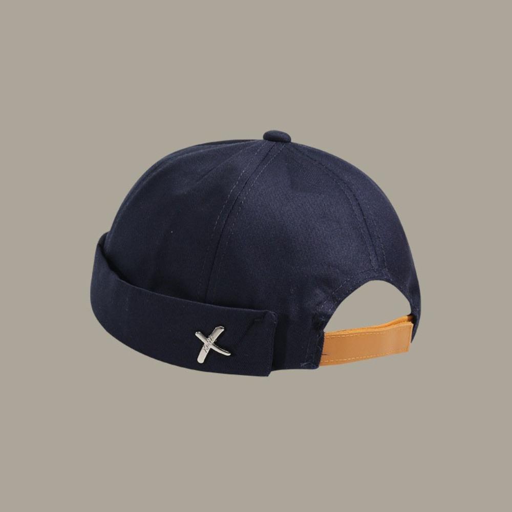 Vintage Style Brimless Docker Cap Adjustable Dome Melon Cap Unisex Brimless Hat  Street Hip Hop