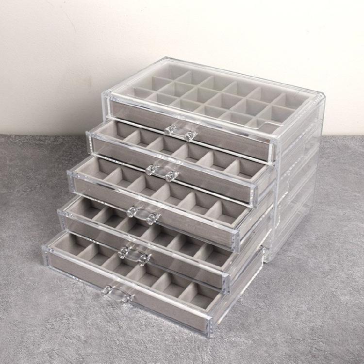 Space Saving Acrylic Makeup Storage Drawers Multi Drawer Acrylic Organizers for Neat Storage of Cosmetics and Jewelry