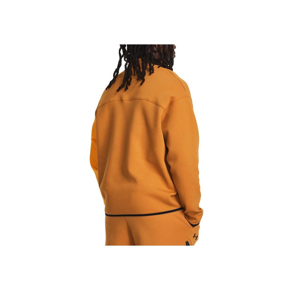 Under Armour Unstoppable Color Block Spliced Stand Collar Sports Sweatshirt Men Sweatshirt Formula-Orange 1379813-801
