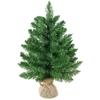 Small Artificial Christmas Tree, 60cm Tall, with 70 Branches, Fabric Base, Realistic Mini Christmas Tree for Indoor Use, Green