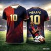 Summer New Model Mbappé 3D Printed Children's Football T-shirt Is Moisture-wicking and Breathable, Suitable for Daily Wear.