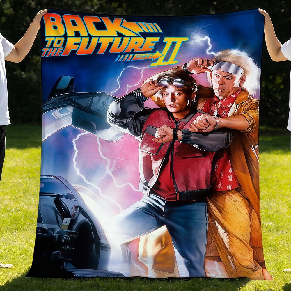 B-BackS To The F-FutureS Movie Blanket Soft Warm Furry Throw Super Kids Toys Bed Sofa Car Cradle
