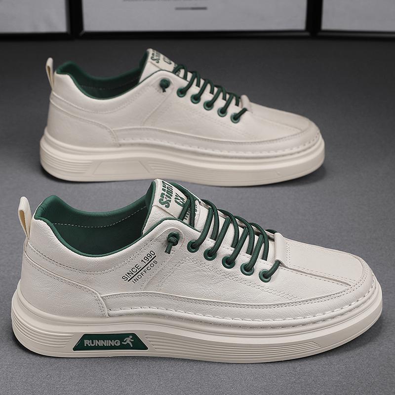 Spring 22 new low-top flat baseplate shoes student casual leather sports little white tide shoes