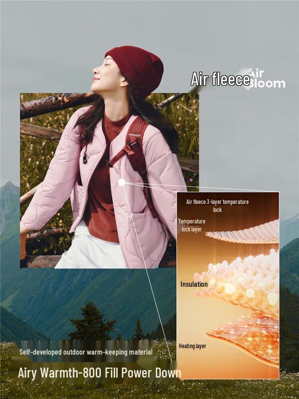 

Beneunder Women s Air-Fluff Round-Neck Padded Outdoor Jacket