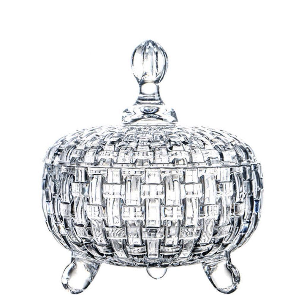

European style glass candy jar with lid dried fruit snack jar