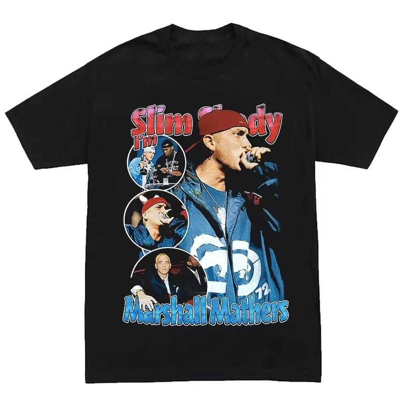 Eminem Hip Hop 8mile American Larga Corta S Streetwear Cotone Maglietta Gioventù Estate Primavera Autunno Stampa Casuale Girocollo