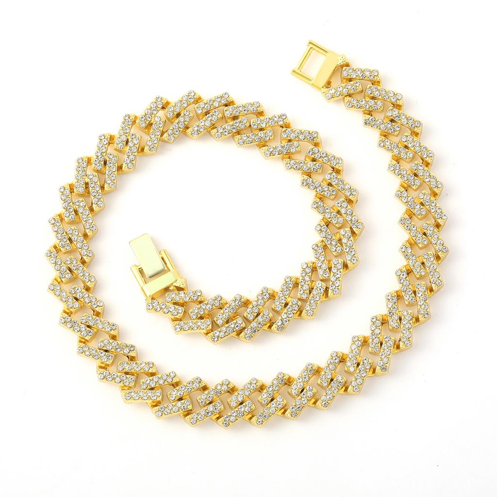 Hip Hop Hommes Petit Diamant Plein Diamant Collier Cubain