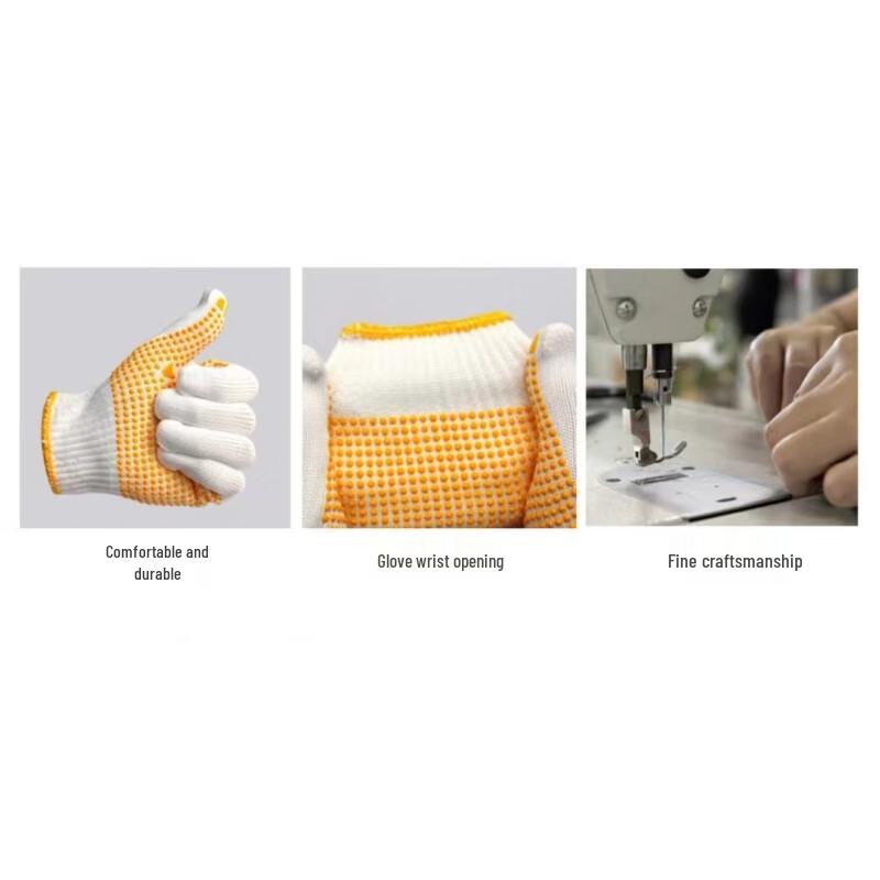 Anbikang Non-slip Dotted Work Gloves (12 Pairs)