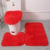 3pcs PU Soft Texture Strong Water Absorption Toilet Mat Set For Bathroom Carpets Cover Rug