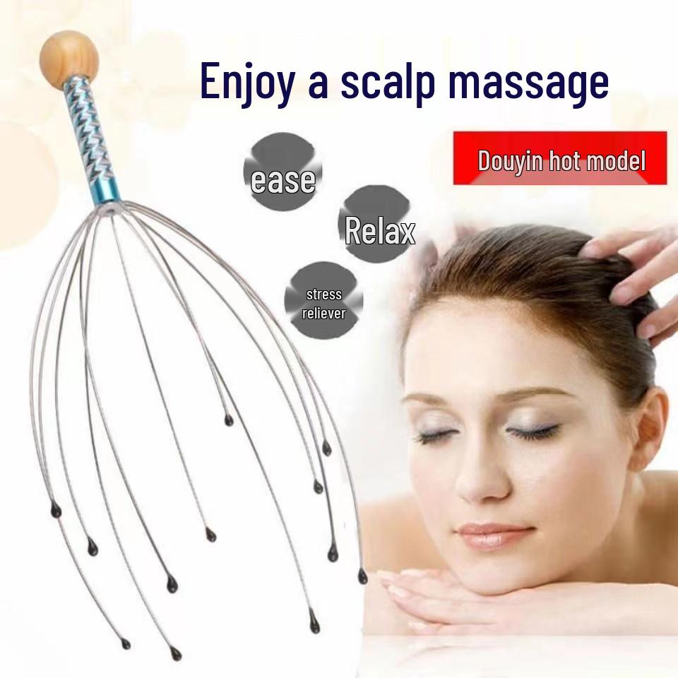 Octopus Head Massager for Scalp Therapy and Relaxation