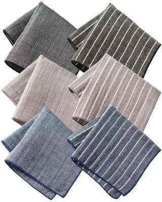 Gauze Made In Individually 25 X 25 Cm Assorted [TVRT] Triple-layer Handkerchief, Japan, [Post-bleaching Method], Men's, Quick-drying,