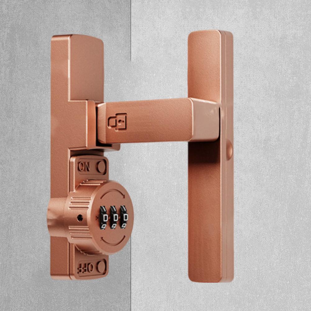 Door Password Lock 90 Degrees Sliding Door Latch Lock Free-Punch Refrigerator Cabinet Door Bolt Barn Gate Password Lock
