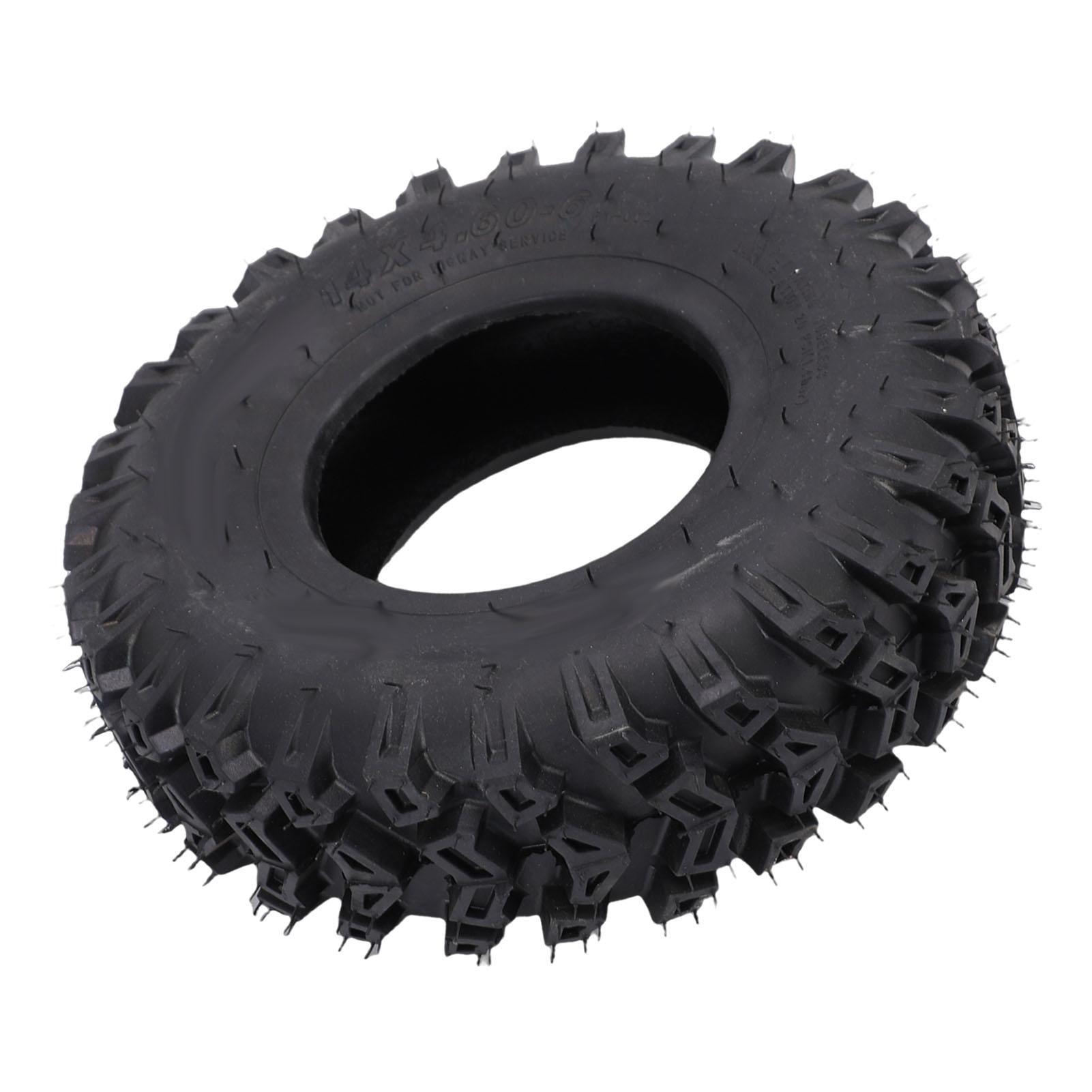 14x4.60 6 Band Lekbestendig Robuust Laags Rubber Sneeuwblazer Tubeless Band voor Maaier Gazontrekker black