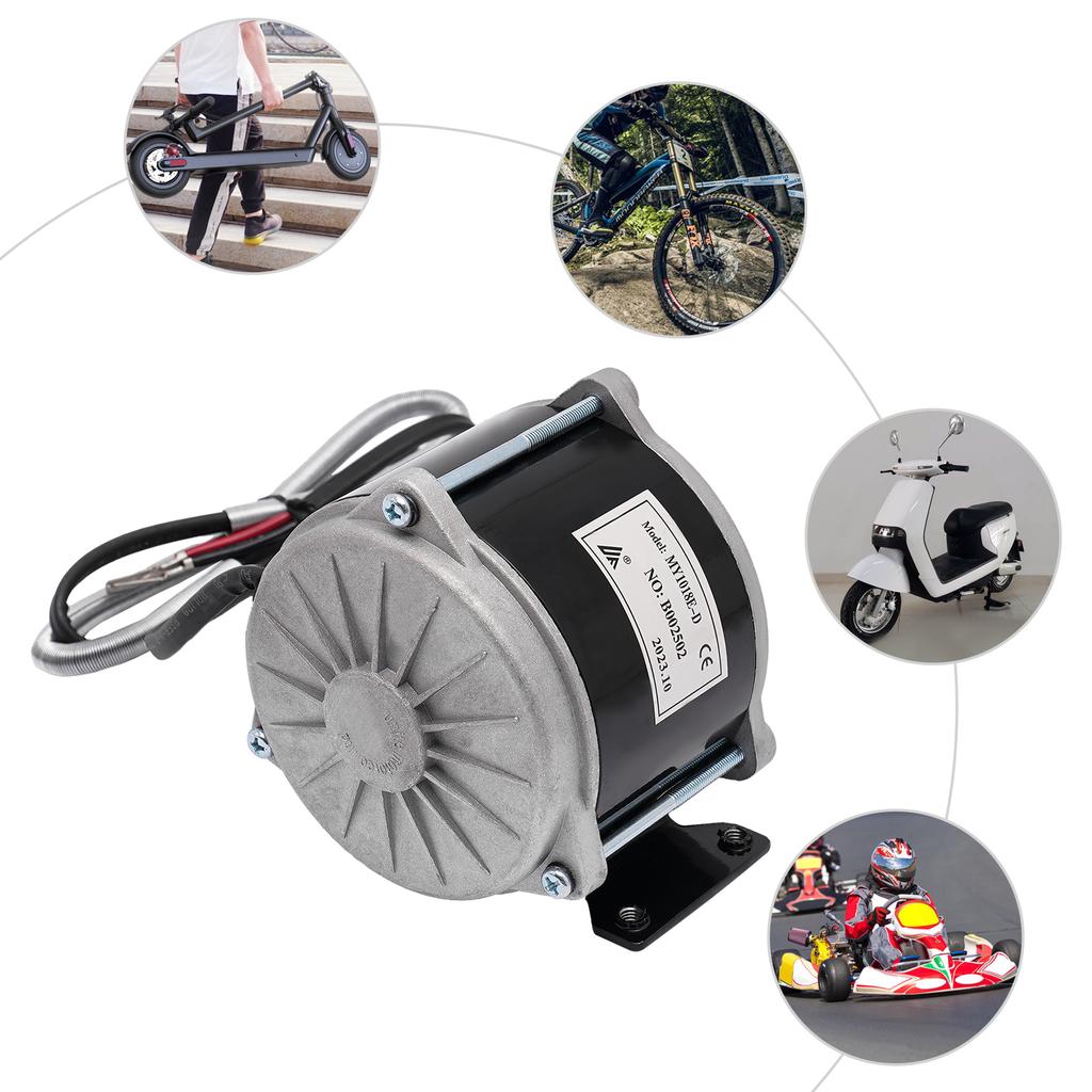 500W Brushed DC Gear Electric Motor, 36V Rated Voltage, Electric Bicycle Brushed Motor, 200kg/440.9lbs Motor Load Capacity