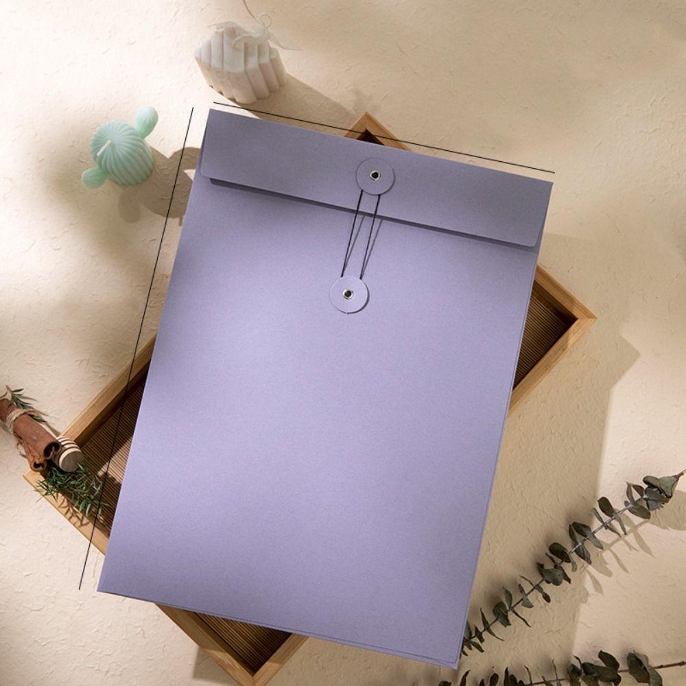 with String Tie Closure Clasp Vintage Brown Envelopes Simple Archive Bag  Decoration Gift