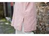 Vintage-Inspired Cotton Linen Qipao: Frog Button Women's Long Shirt