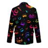 Męski styl biznesowo-casualowy z sztruksu z nadrukiem Halloween