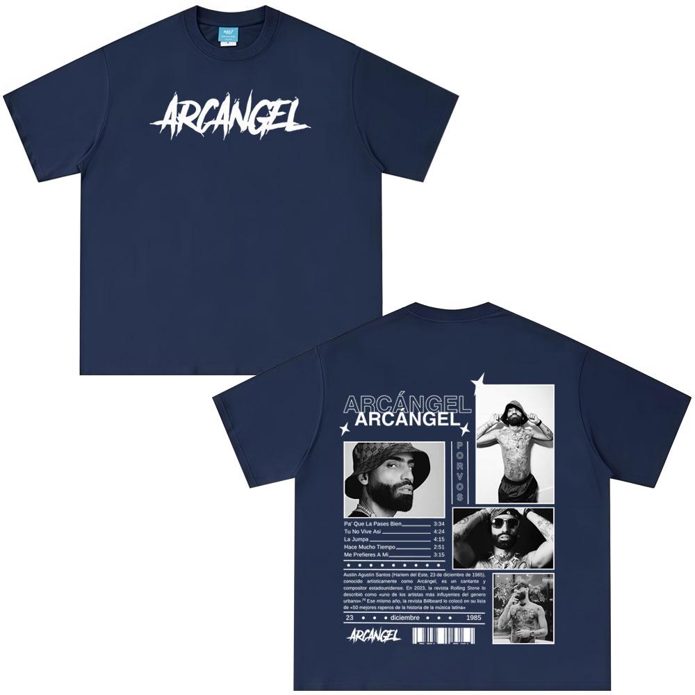 Rapper Arcangel Album 2025 T Shirt Mens Women Clothing Hip Hop Fashion Oversized Short Sleeve T-shirt Cotton T-shirts Fan Gift