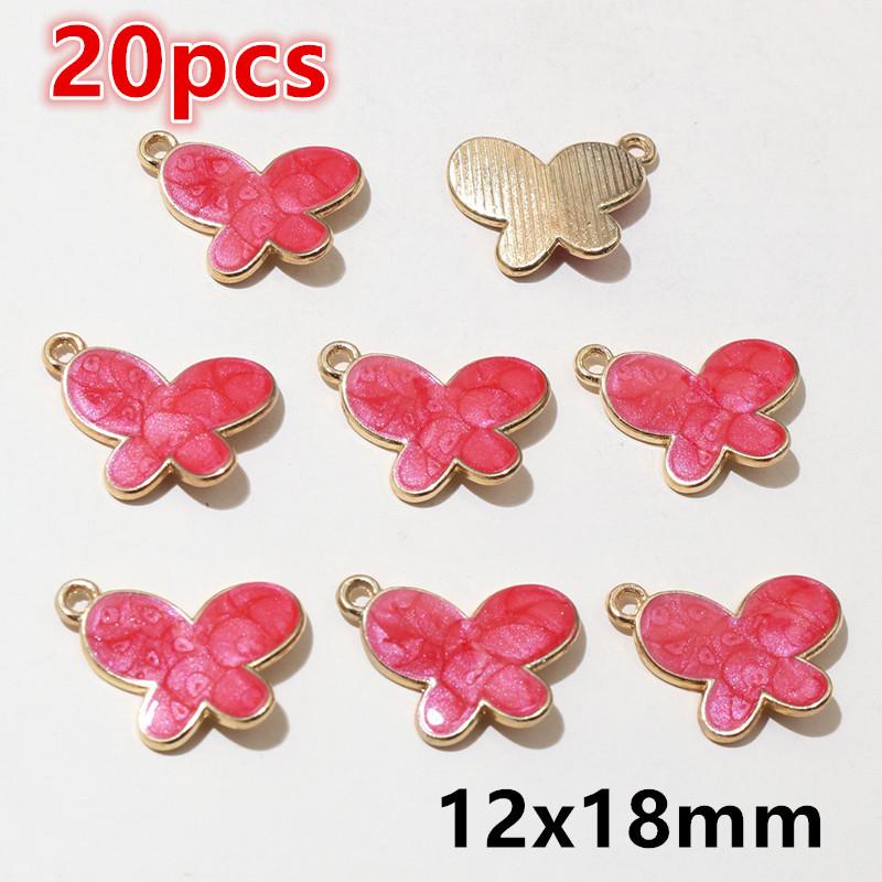 10-20pcs Enamel Butterfly Charms Pendants DIY Jewelry Making Connector Accessories for Earrings Necklace Bracelet Findings