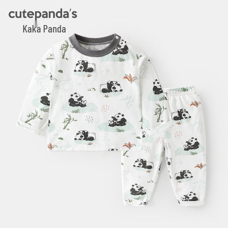 

Детский бесшовный домашний комплект: Пижамы на весну и осень для мальчиков и девочек - Двухпредметные 80cm