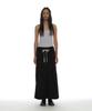 Partimento Woman Inverted Drawstring Maxi Skirt_Black