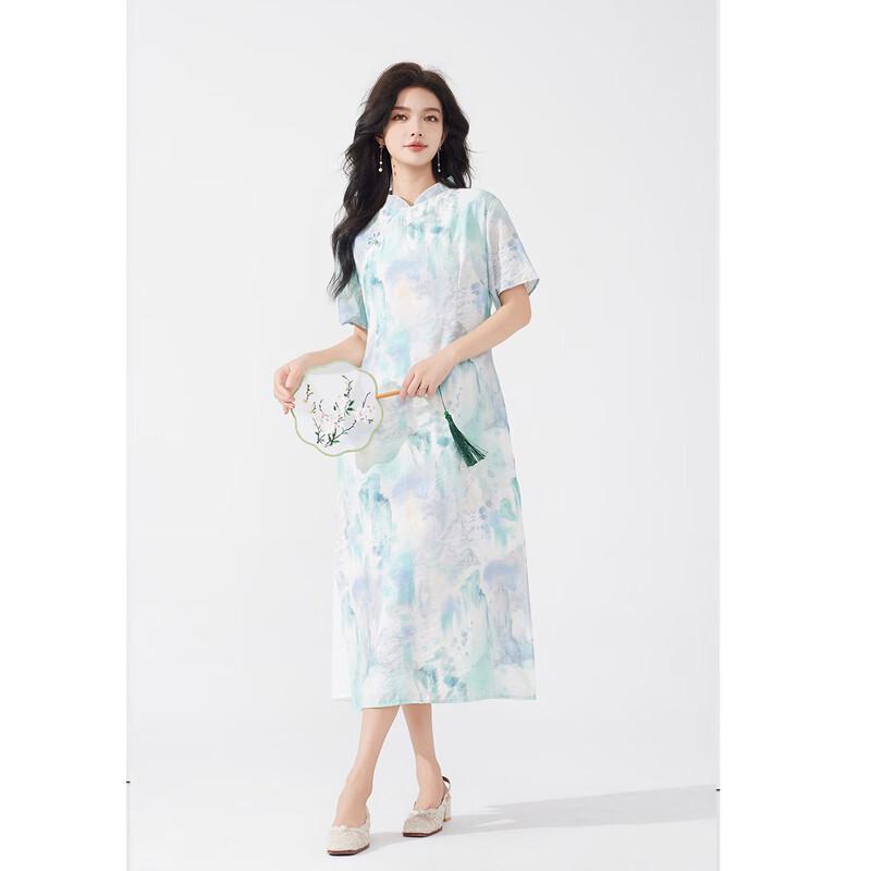 Ai Yi Lian New Chinese Style Print Summer Dress
