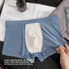 Men's Spring and Summer Simple Solid Color Soft Elastic Antibacterial Crotch Waist Flat Angle Briefs