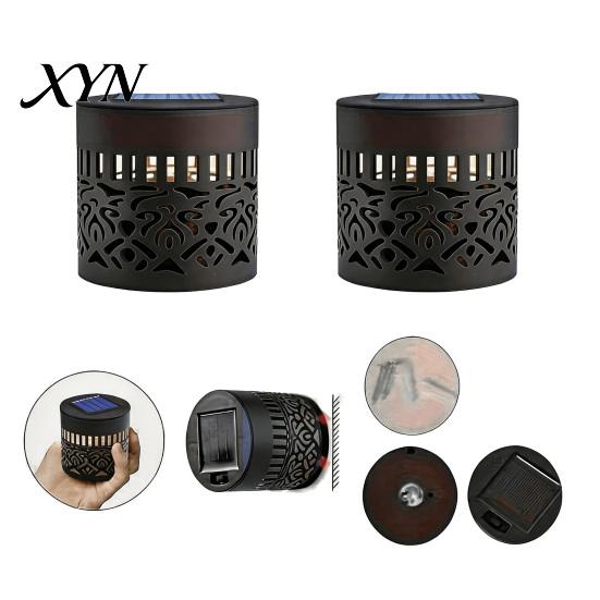 Multi-color LED Wall Light Solar Lamp, Seven Color Changing Projector Light, with Hollow Pattern Decorative Lantern Design IP65 Waterproof for Outdoor