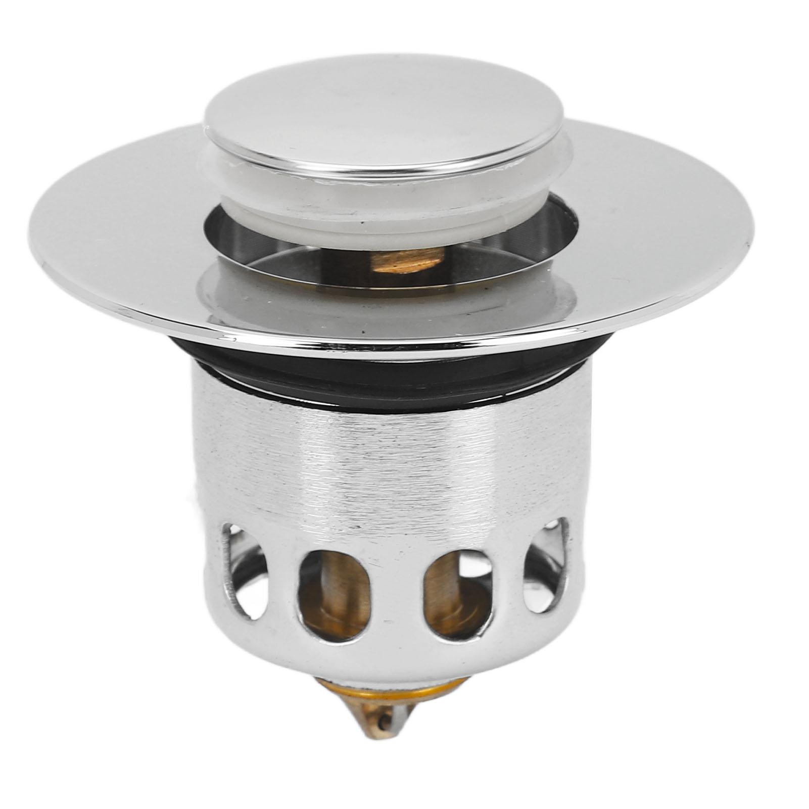 

Заглушка для раковины в ванной с уловителем волос из нержавеющей стали, всплывающий сливной фильтр для раковины от 34 мм до 62 мм