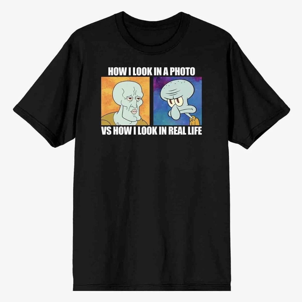 Sponge Bob SquarePants Squidward Photo T-Shirt X-SMALL New L